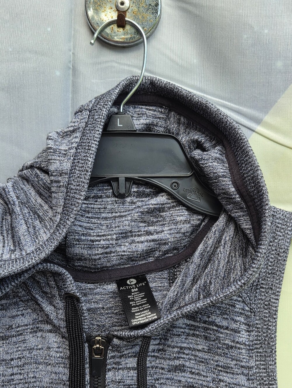 Active Life Sleeveless Hooded Zip-Up Tank - Heather Gray - Picture 5 of 7